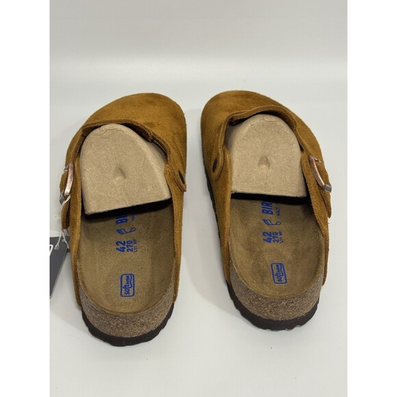Birkenstock New Boston Mink Suede Leather Soft Footbed Narrow Select W-11 M-9 - Picture 4 of 16